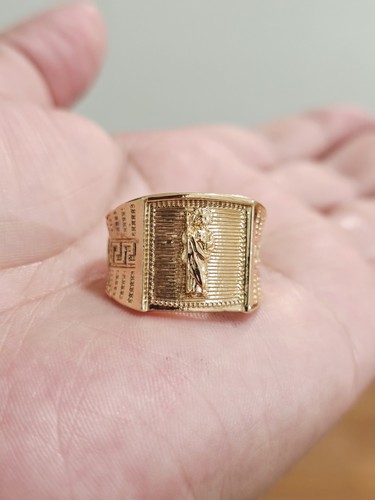 Sale gold mens ring saint - sale,