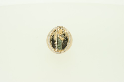 14k gold green diamond - green, saint