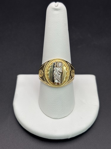 14k solid gold san - san, oval
