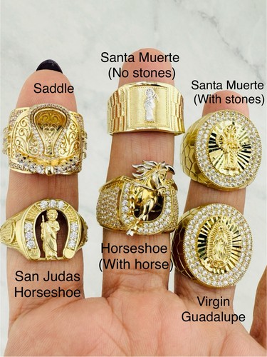 10k gold ring saddle horseshoe - ring,