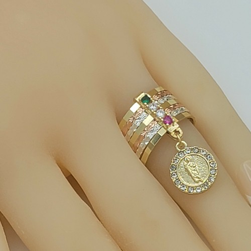 Multi tone gold plated saint - tone,